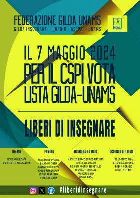 ELEZIONI CSPI, I CANDIDATI DELLA LISTA GILDA-UNAMS - GILDA - Benevento